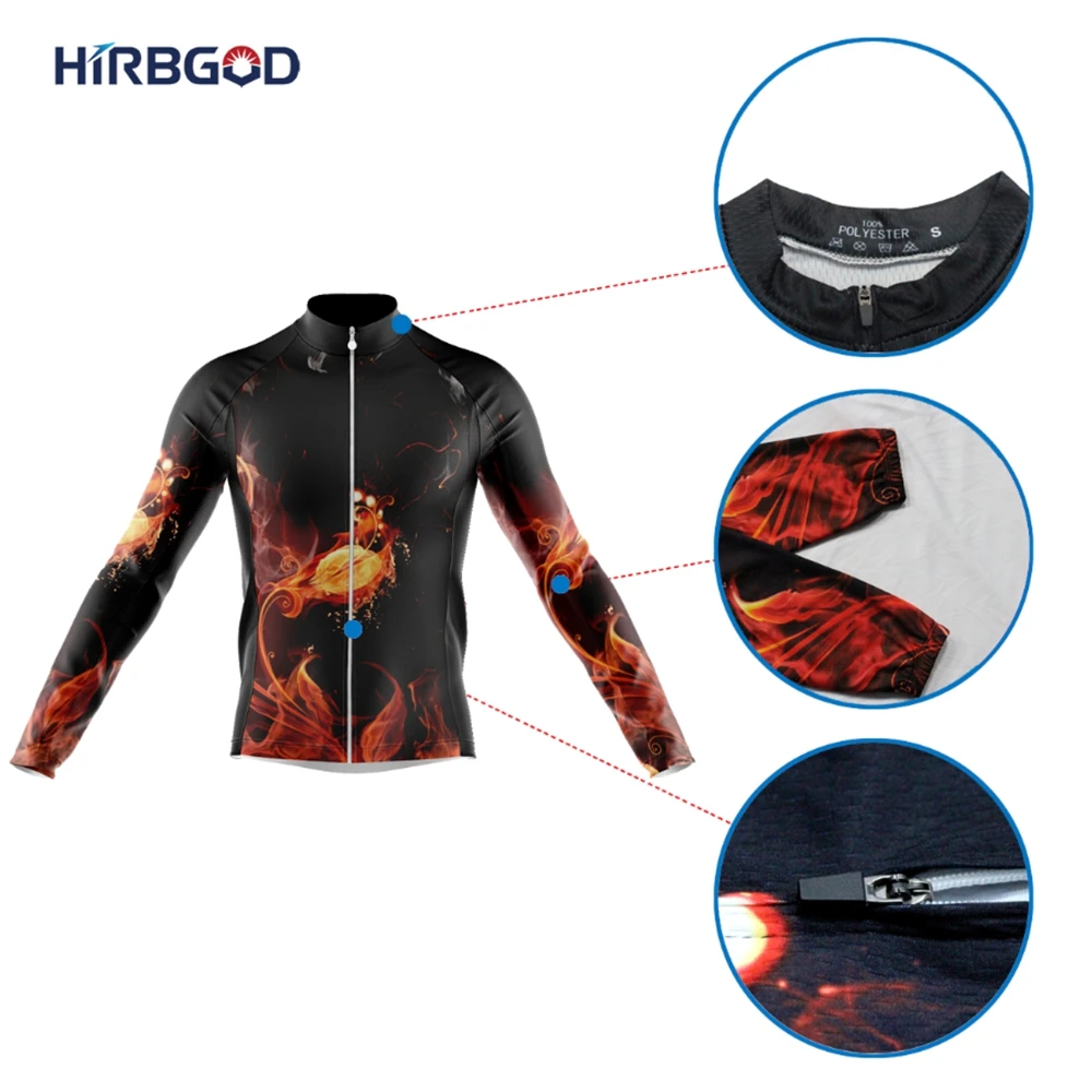 Men's MTB Long Sleeves Cycling Jersey 2022 Team Bicycle Cycling Clothing Racing Bicycle Shirt Maillot Cycling Man Winter Enduro