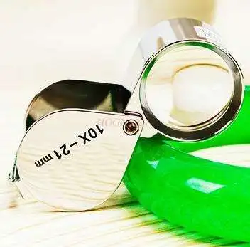 magnifying equipment  10 times magnifying glass folding mini identification gem jade jade clear times jade crystal