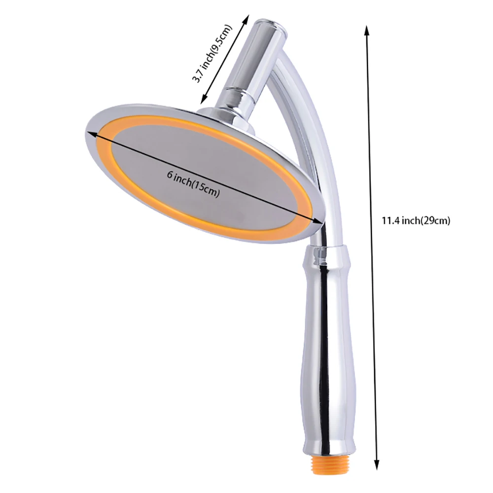 6 인치 고압 360 조절 가능 대형 원형 강우 분무기 욕실 핸드헬드 샤워 헤드 수도꼭지 액세서리 스파
