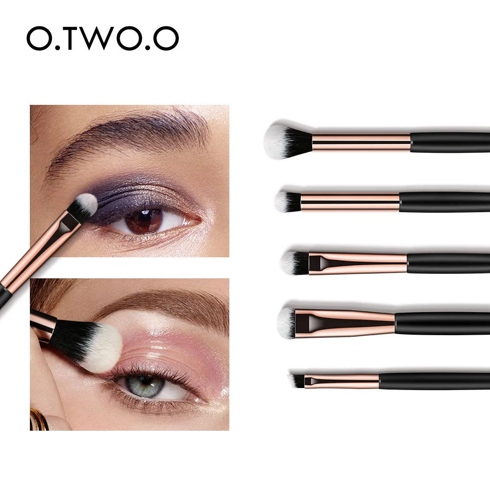 O.TW O.O-Juego de brochas de maquillaje, 5 uds., herramienta de belleza multifuncional, brocha cosmética para ojos, con caja de regalo