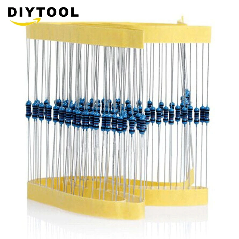 100PCS 10K Ohm 1/4W 0.25W 1% accuracy Metal Film Resistors RoHS R-MF