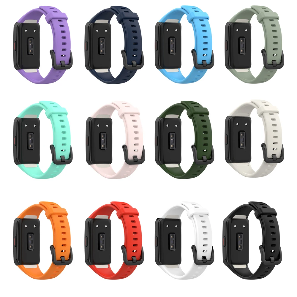 Silicone Strap For Huawei Band 6/6 Pro Strap Replacement Watchband For Honor Band 6 Strap