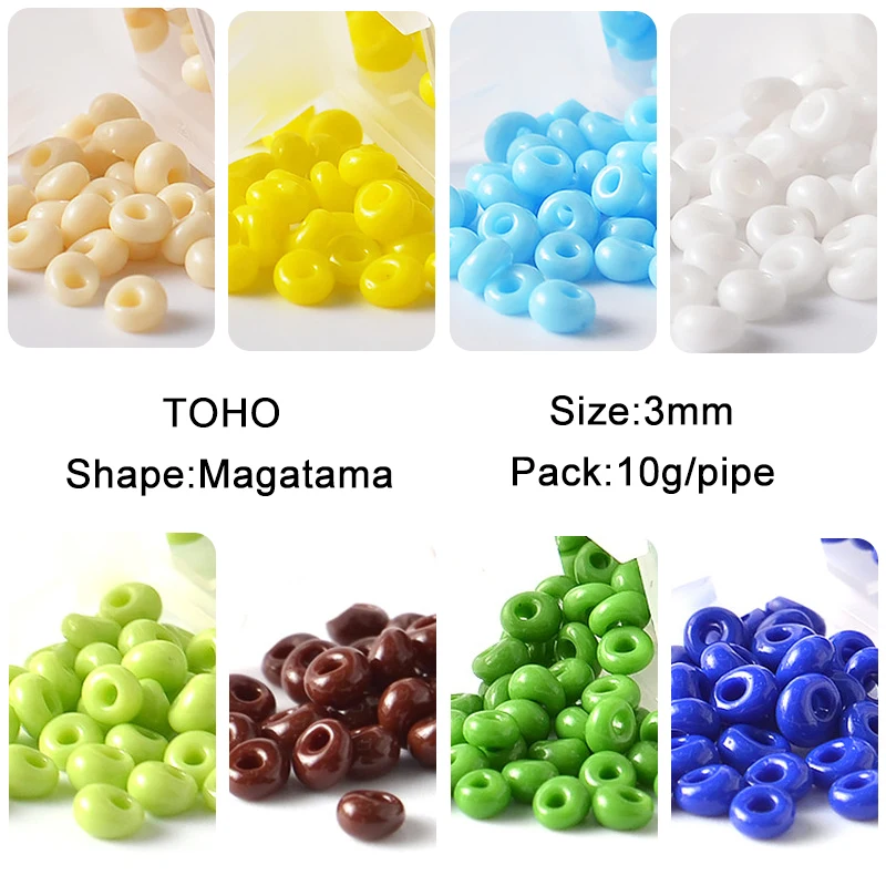 3mm Japan TOHO Seed Perlen Magatama Form 10g Glas Seed Bead für Hand Handemade Armband Schmuck Machen – Detail 1