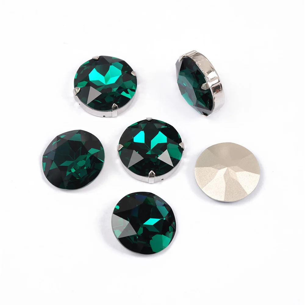 YANRUO 1201 Runde 27mm Genähte Steine Glaskristalle Große Strasssteine Rivoli Pointback DIY Diamantsteine für Schmuck und Kleidung – Detail 14