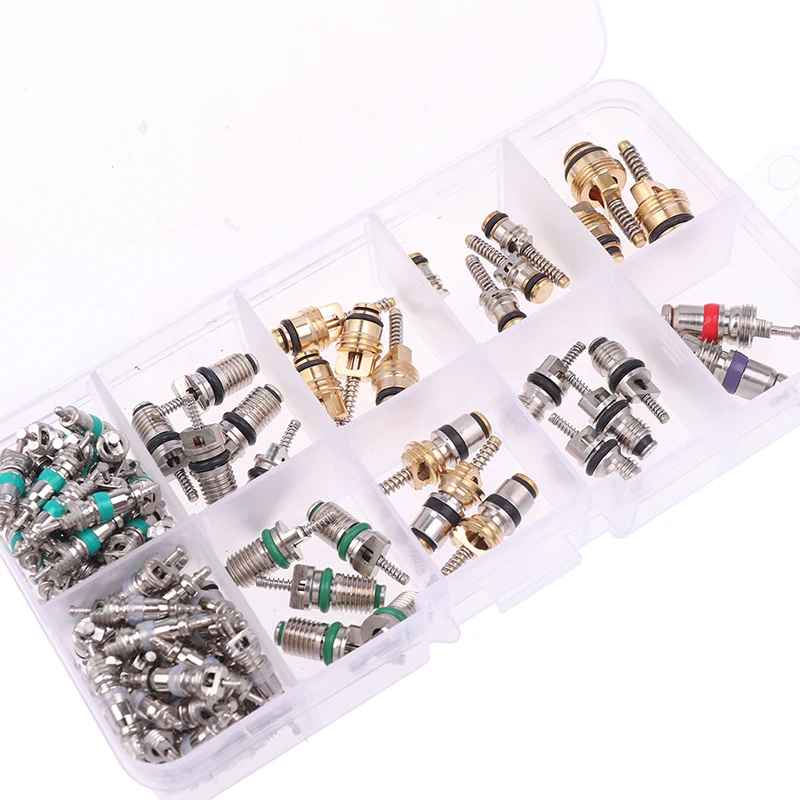 

100Pcs/box R134A Car A/C Core Valves Automotive Air Conditioning Assortment Kit