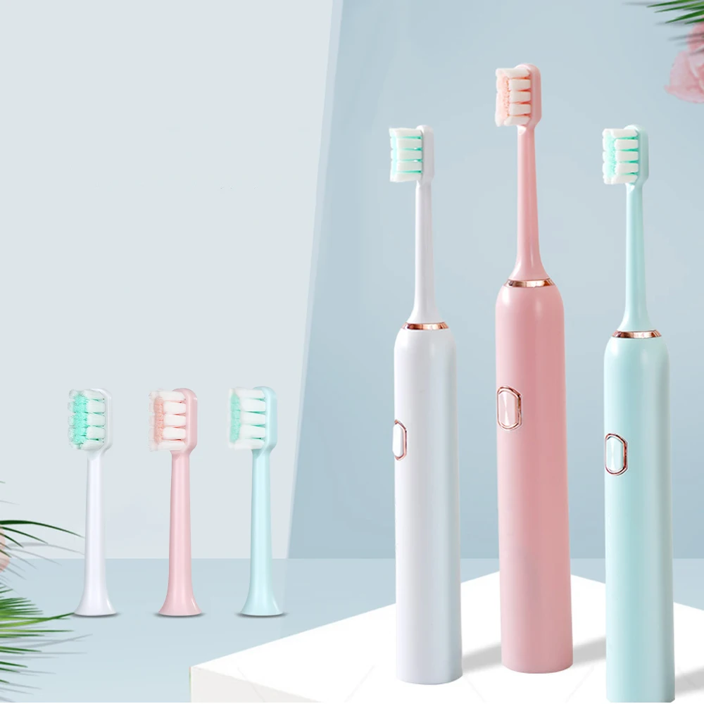 Electric Toothbrush Remove Battery Tooth Brush Waterproof  Operated Precision Clean No Rechargeable Teeth Brush tooth Heads Set