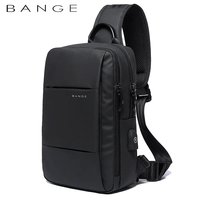 Pacotes esportivos de peito impermeável para homens, Messenger Bag, Shoulder Sling, Corrida, Viagem, Lazer, Negócios, Moda Masculina