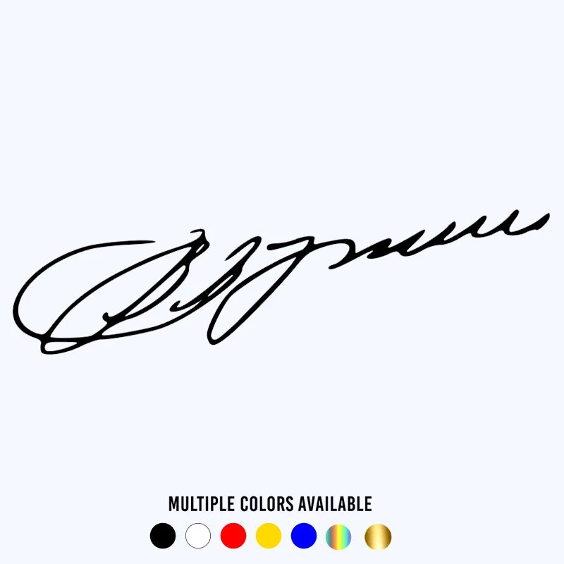 CK2637#22*6cm Vladimir Putin Signature Funny Car Sticker Vinyl Decal White/Black Car Auto Stickers for Car Bumper Window Car