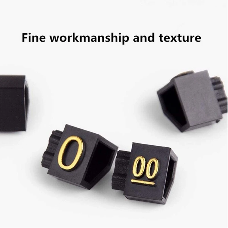 В общей сложности 20 блоков цена Дисплей квадратный Регулируемый ценник для цена Дисплей счетчик стенд с принтом цифр и букв; С доллар цена Блок Комплект