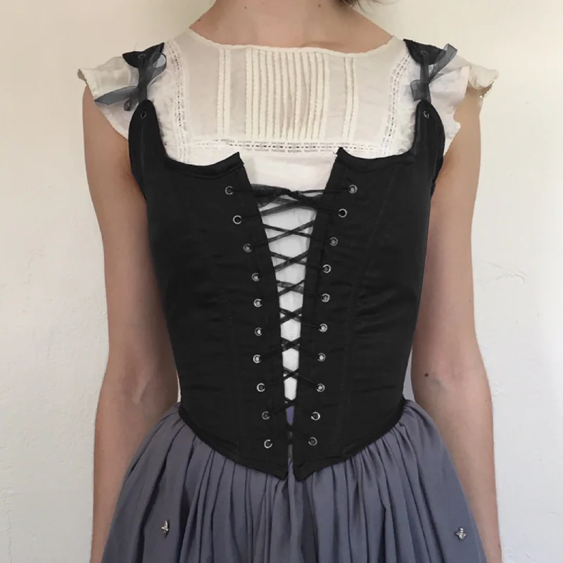 CEINTHRONEZ-Camiseta sin mangas de tubo para mujer, corsé ajustado con agujeros, Tops informales elegantes de verano