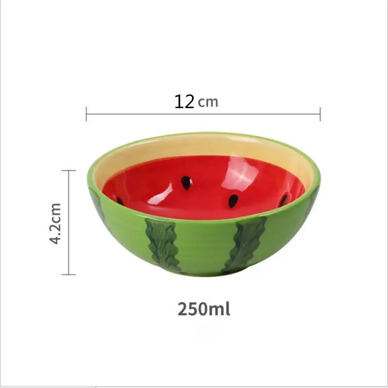 Fruit Ceramic Bowl Fashion Dining Table Living Room Decoration Creativity 5 Inches Cute Watermelon Tableware Orange 2020 E11131