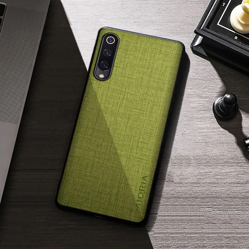 Case For Xiaomi Mi 9 Lite Mi 9 SE Premium Cloth Texture Protective Textile Simple Design Back Cover for mi 9 lite se phone Case