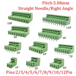 10/5 Pairs Pitch 5.08mm Klemmenblok Connector 2EDG 5.08mm 2-12 Pin Pcb Schroef Connector Klemmenblok 2EDG Socket PCB 	 Schroef