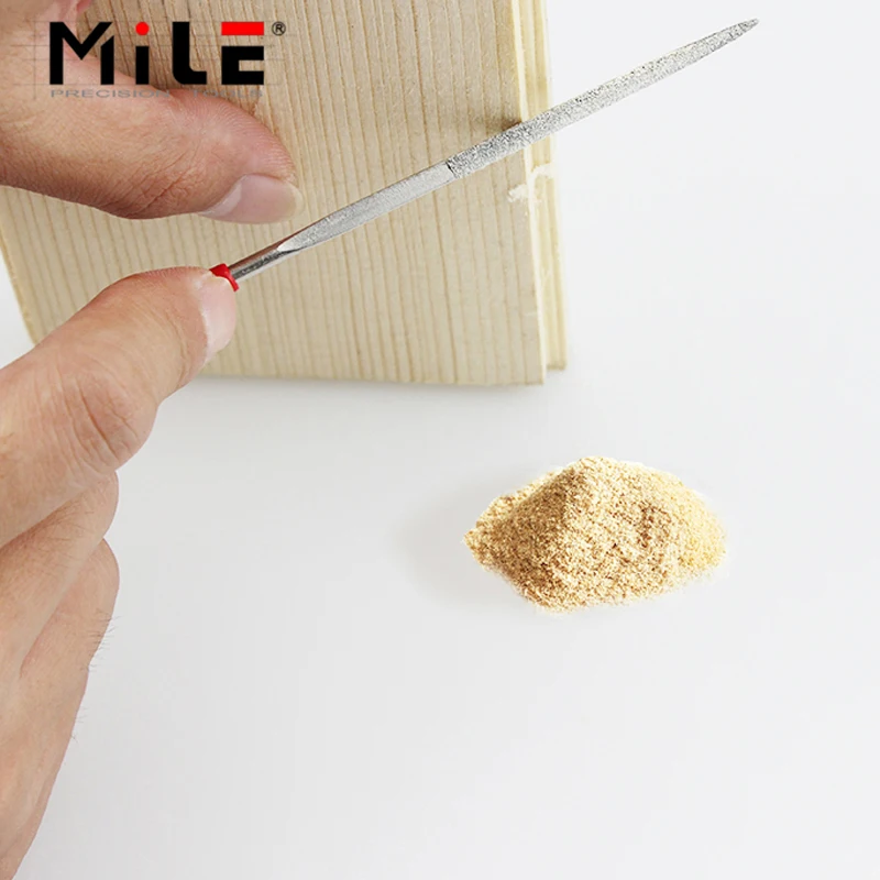 MILE 5PCS/Set 100x2mm Mini Needle File Set DIY Tools Ceramic Crafts Wood Rasp File Needle Jewelry Polishing Carving Diamond File