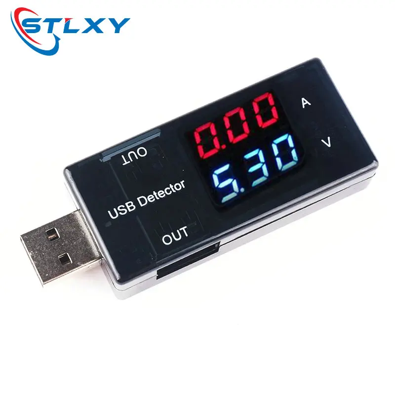 USB Voltmeter Ammeter Current Voltage Tester LCD Digital Display Power Battery Capacity Tester Measurement USB Charge Indicator