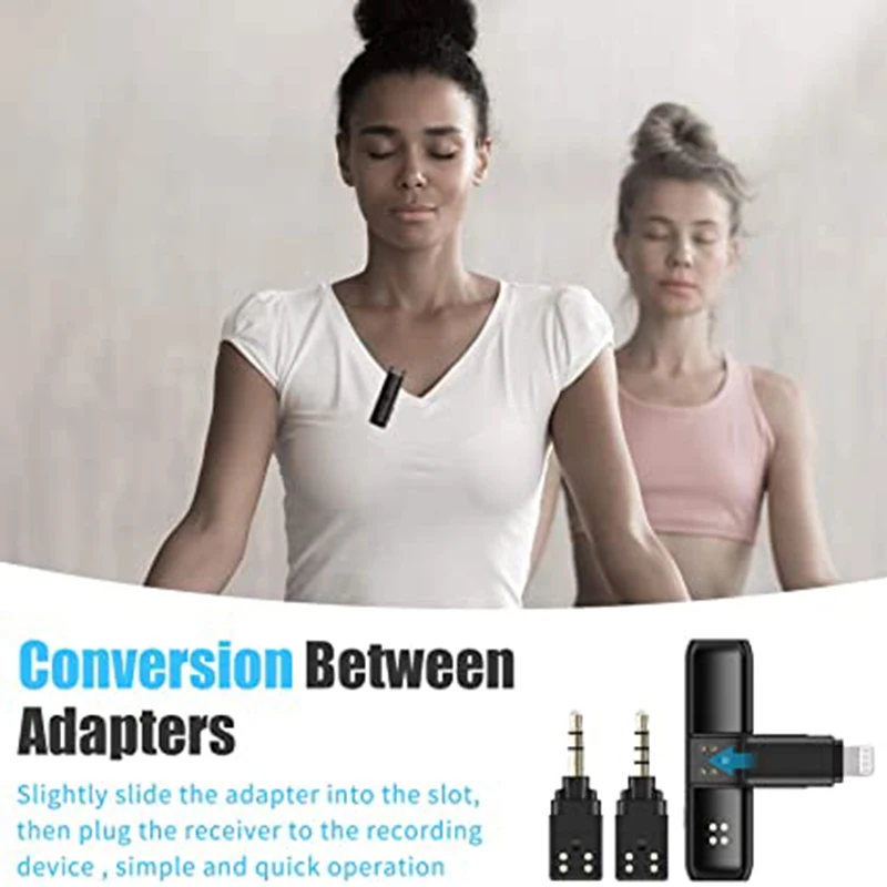 BOYA BY-WM3D WM3 Plug&Play Microphone for iPhone Mini 2.4G Wireles Microphone with Lightning TRS TRRS Port Charging Case for IOS