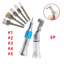 Dental low speed hand piece Latch Type contra angle straight handpiece +100pcs Prophy Alumina Bowl Polishing Brushes 2.35MM nsk