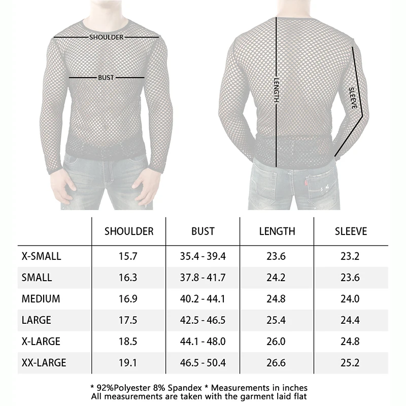 White Mesh See through Fishnet T-shirt Men 2021 Sexy New Long Sleeve Transparent Tee Shirt Homme Hip Hop Streetwear Camisetas