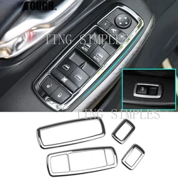 For Jeep Cherokee KL 2014-2019 Dodge Dart PF Chrysler 200 Chrome Interior Window Switch Panel Cover Bezel Trim Frame Molding