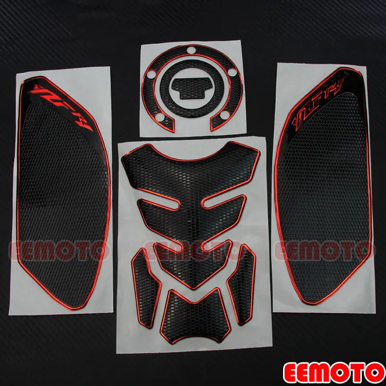 Motorcycle Tank Pad Protector Sticker Decals Gas Fuel Knee Grip Traction Side for YZF R1 YZF-R1 2009 2010 2011 2012 2013 2014