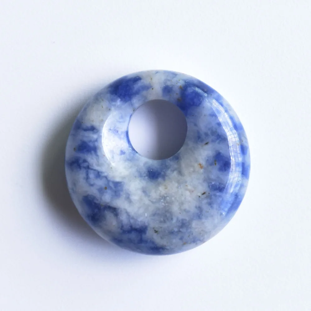 Modische, hochwertige, sortierte Naturstein-Gogo-Donut-Anhänger, Perlen 18mm für Schmuckherstellung, Großhandel 20 Stück/Los, kostenlos. – Detail 10