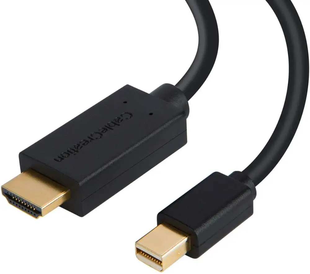 

Mini DP to HDMI Cord,Mini DisplayPort to HDMI,DP1.2 Support 4K x 2K (Thunderbolt Port Compatible) to HDMI AV HDTV Adapter