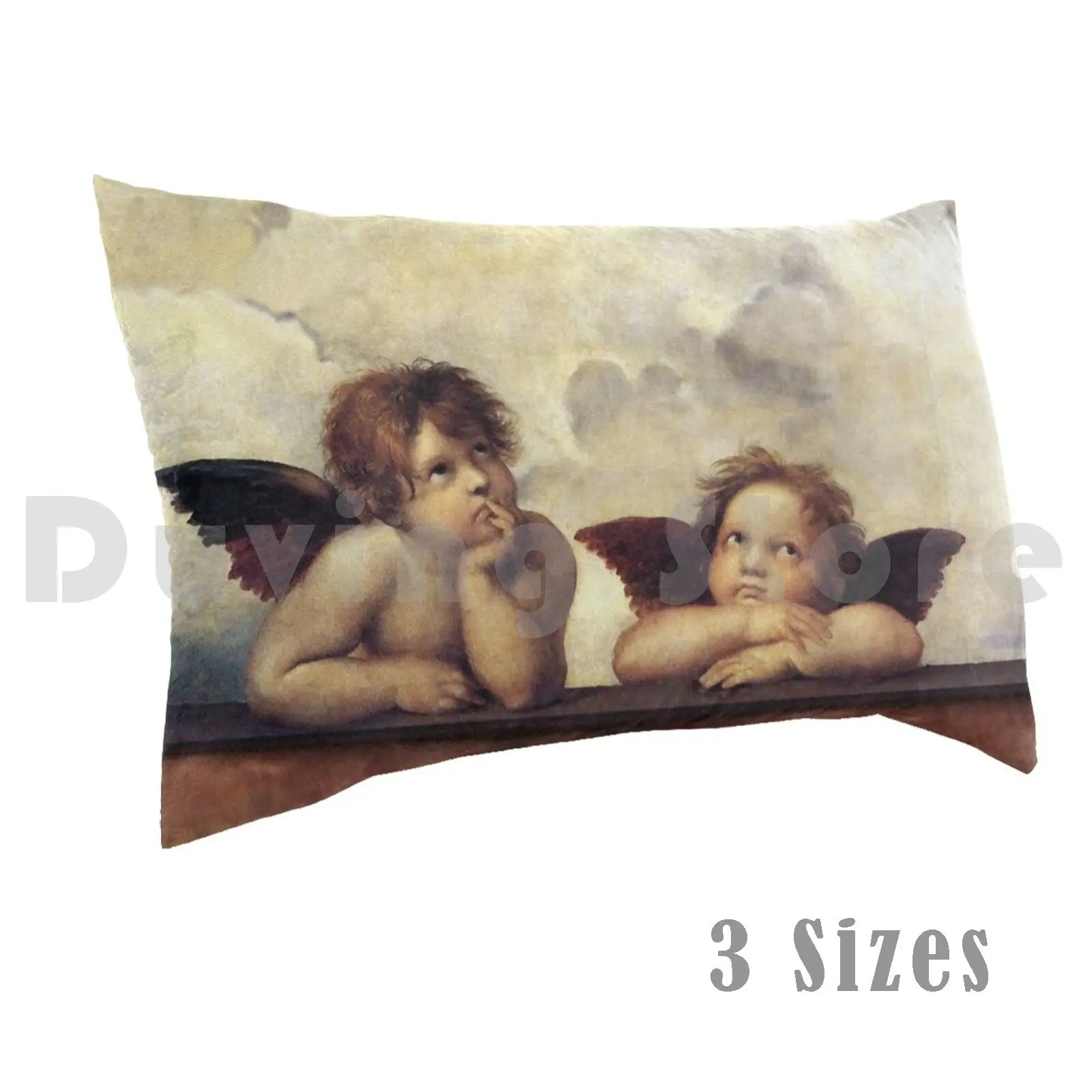 Renaissance Angels Winged Cherubs Pillow Case Printed 50x75 Angel Cherubs Renaissance Fine Art Masterpiece