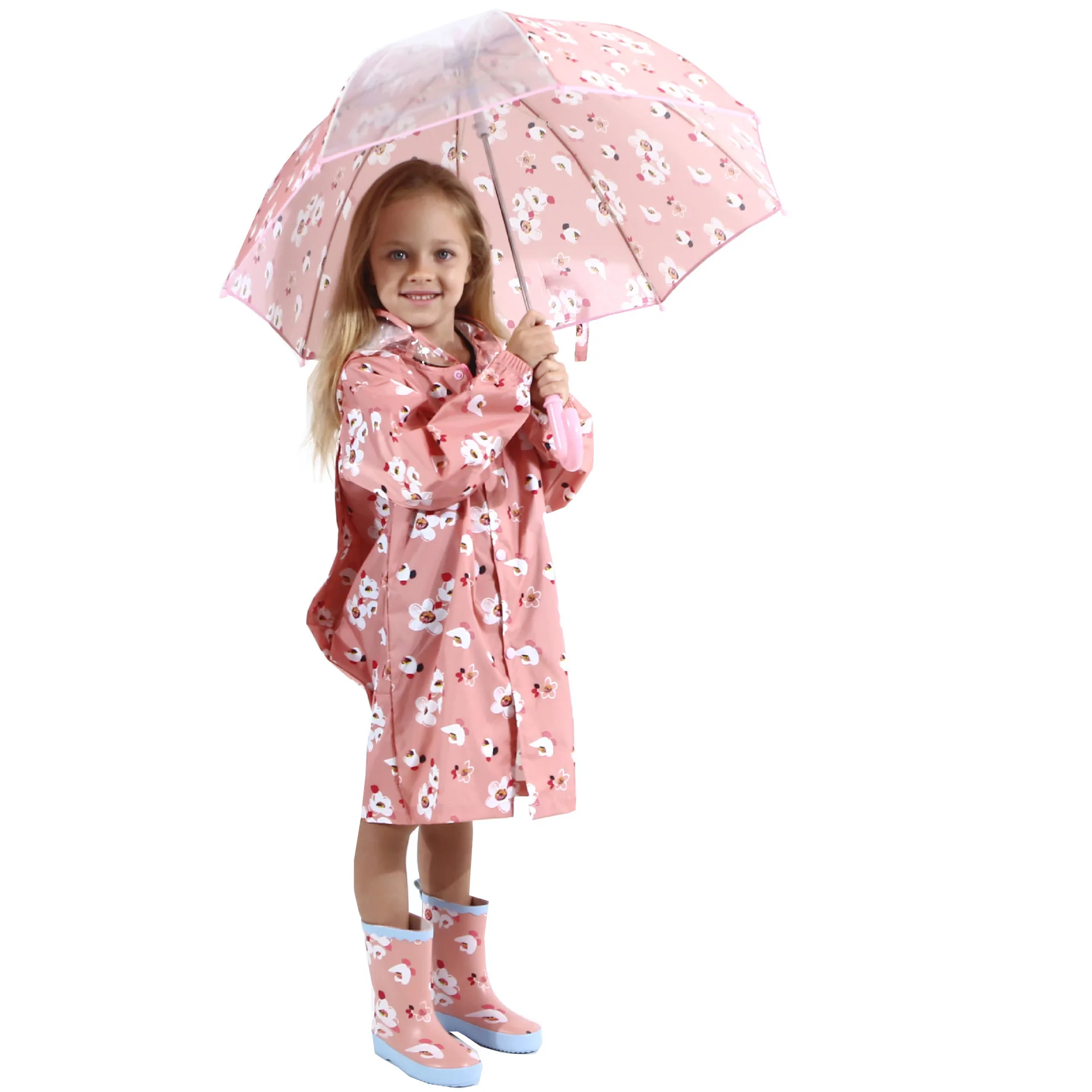 Raincoat Children Rain Poncho Boys Girls Poncho with Schoolbag Child Thickened Windbreaker Raincoat Rain Poncho