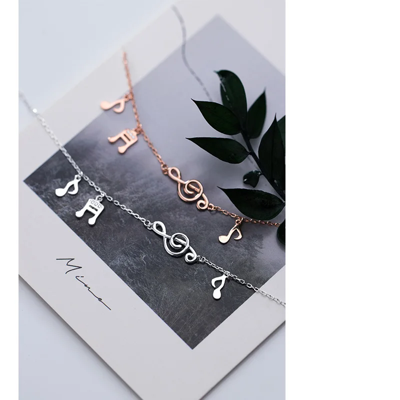 La Monada Fine Silver 925 Jewelry Bracelet Female Woman Musical Note Chain Minimalist Bracelets For Women Silver 925 Sterling