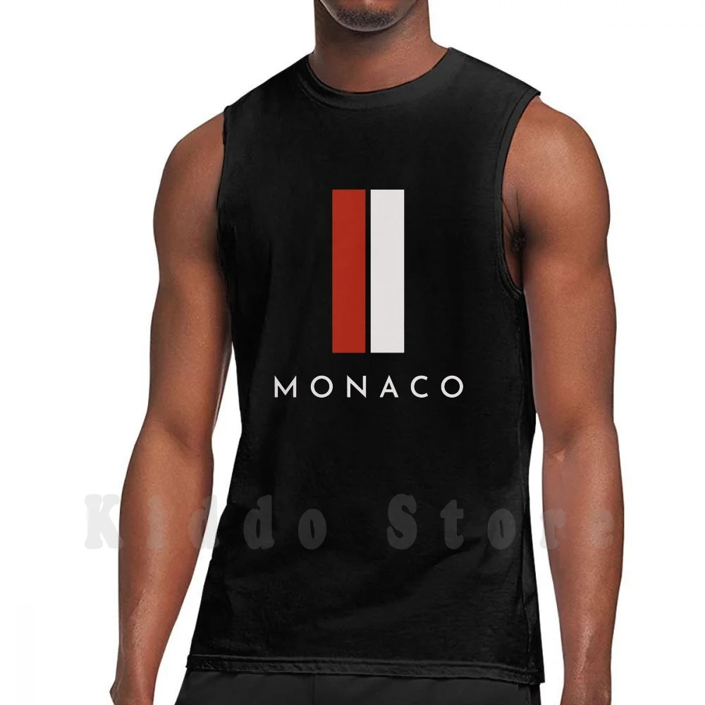Monaco Flag Tank Tops Vest 100% Cotton Monaco Monte Carlo Monaco Flag Monaco Flag Monaco Flag Monaco Flag Monaco