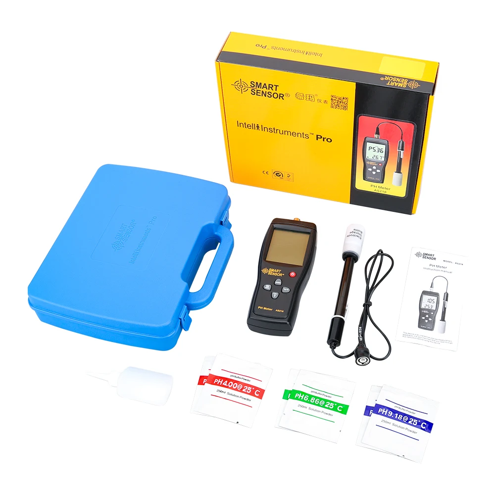 Imagem -06 - Medidor de ph Digital Medidor ph Testador Smartsensor As218 0.00 14.14.00ph Umidade Instrumento Medição Água ph Acidez Medidor