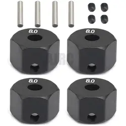 4Pcs Aluminum Alloy Wheel Hub Hex Hexagon Adapter 8/12mm Thickness for Axial SCX10 Wraith TRX-4 1/10 RC Car Truck Parts