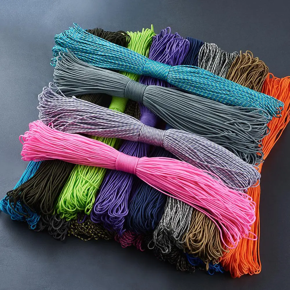 2mm about 100m/bundle Rock Climbing Ropes Polyester & Polypropylene Paracord for Jewelry Making Diy Beadwork Jewelry Accessory