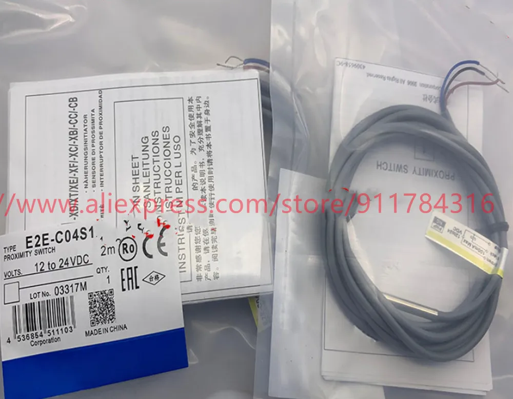 3pcs New High quality proximity switch  E2E-C04S12-WC-B1 E2E-C04S12-WC-B2 E2E-C04S12-WC-C1 E2E-C04S12-WC-C2