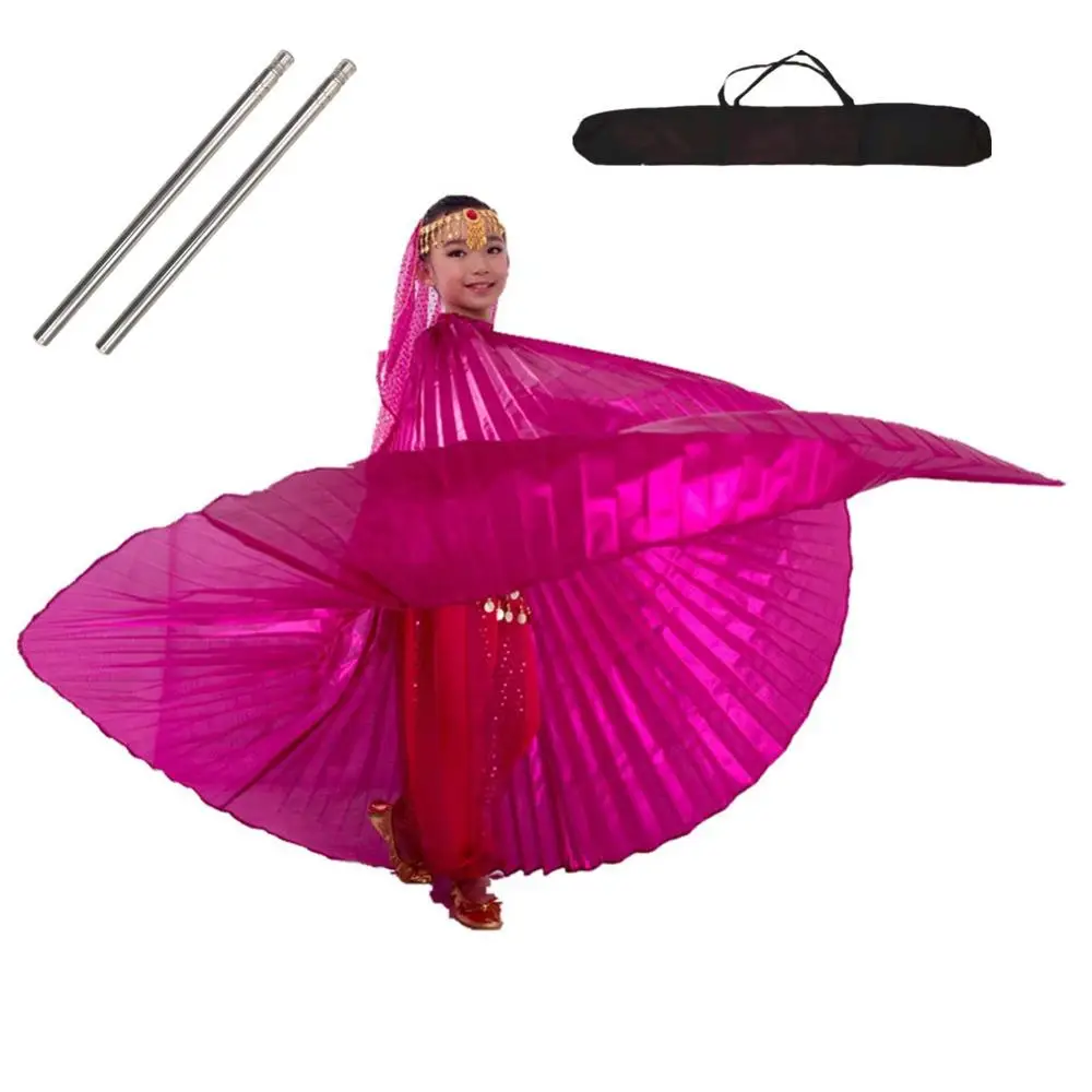 Belly Dance Wings Isis Wings Bellydance Children Robs Sticks Bag Belly Dancing Costumes Belly Dance Egypt Girls Kids Gold Black