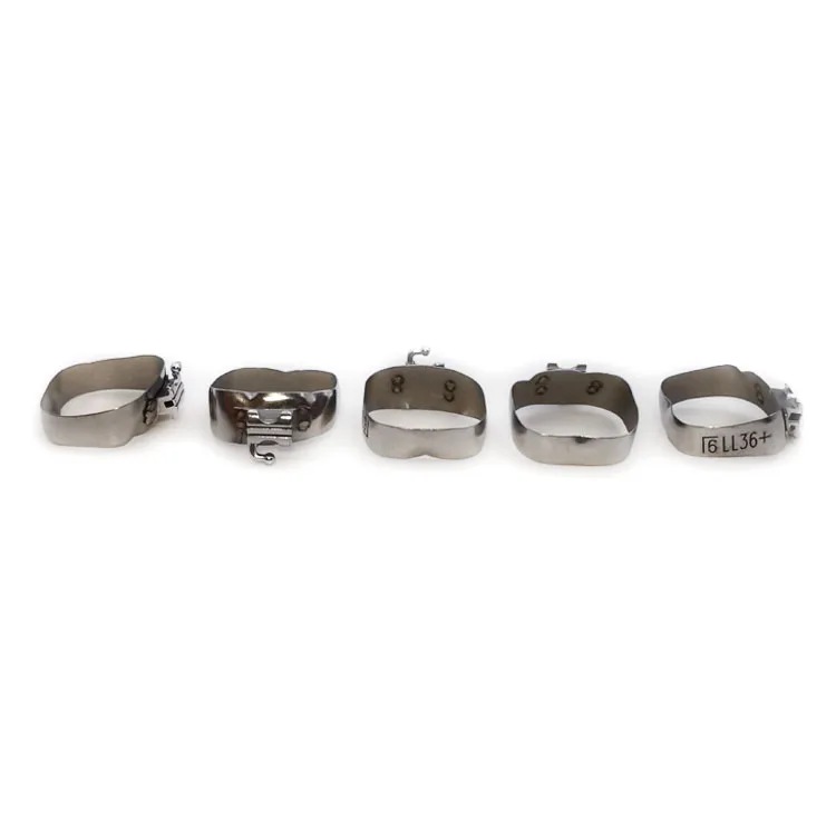 Dental Orthodontic Stainless Steel Sand Blasted Molar Band Kit with Welded Convertible / Single Buccal Tube