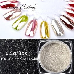 Nail Art Decoration Mirror Chrome Nail Powder Pigment For Brilliant Shine Effect Glitter Holographic Luster Dust Manicure Flakes