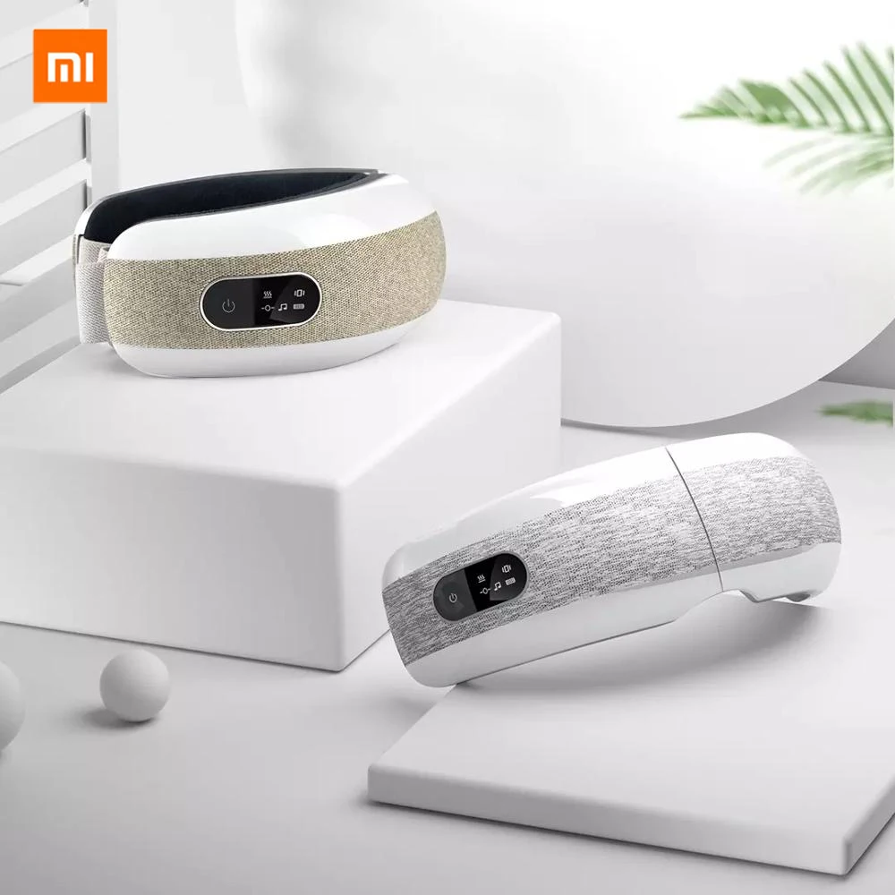 Xiaomi-xiaomi xgeek e6アイマッサージャー,4つのモード,bluetooth音楽,熱圧縮,折りたたみ式眼帯