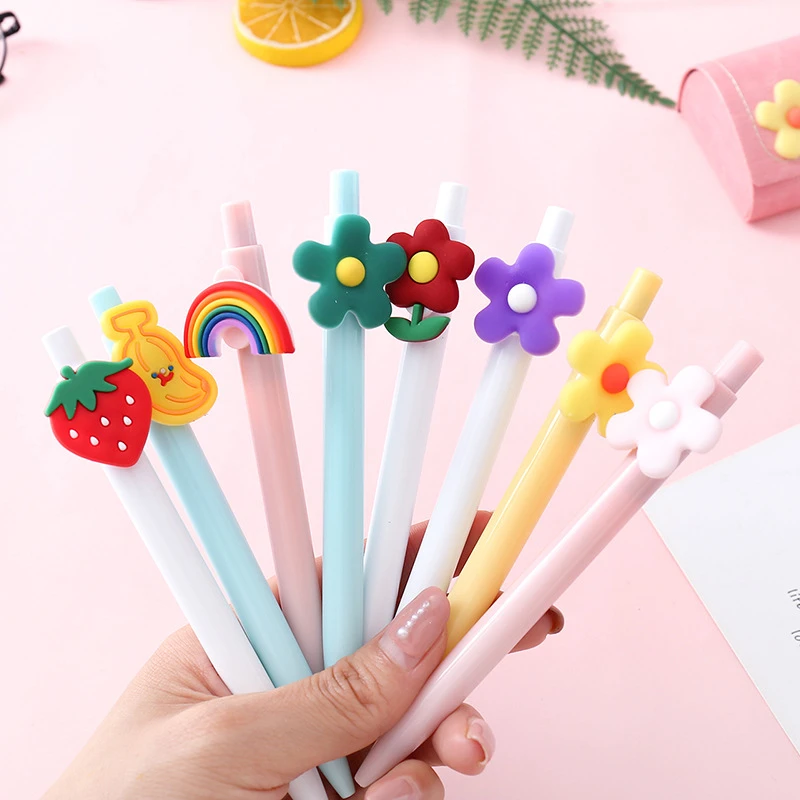 1 PCS  Gel Pen Cute Cartoon Kawaii Stationery Office School Supply Sweet Girl Colored Colored Cartoon Push Lovely