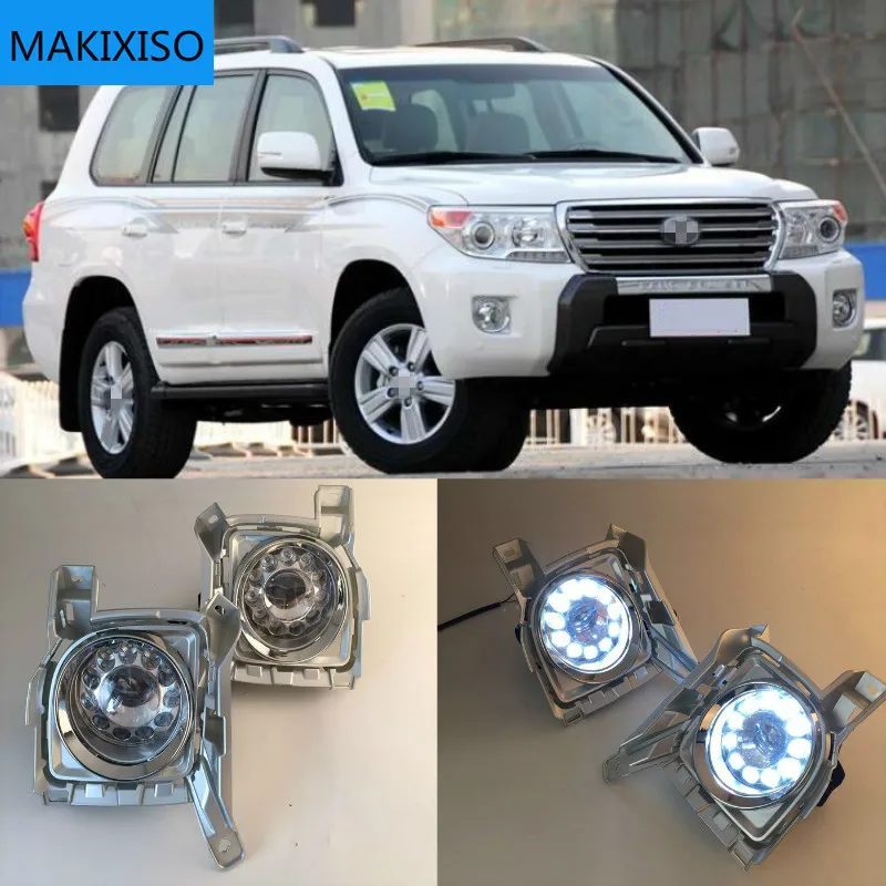 

2pcs LED DRL For Toyota Land Cruiser Prado 120 GRJ120 TRJ120 FJ120 LC120 2012-2015 Daytime Running Light Fog Lamp Original Esuse