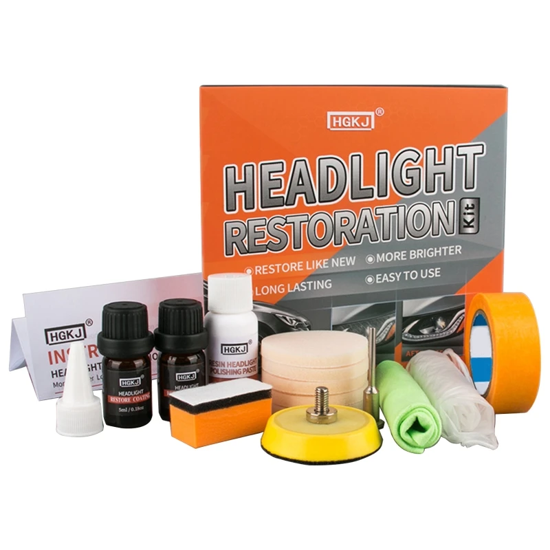 DIY Headlight Restoration Polishing Kits Headlamp Clean Paste Systems Car Care Wash Head Lamps Brightener Refurbish Repair