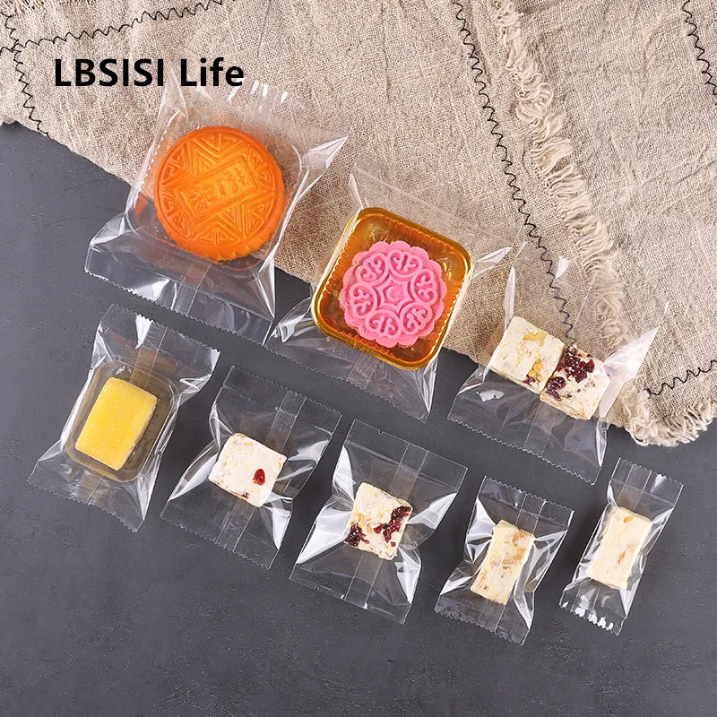 

LBSISI Life,Thicker Transparent Cookie Candy Hot Seal Bags Cake Nougat Package Small Cranberry Machine Sealed Packaging