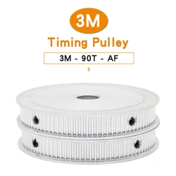 3M-90T Electric Motor Pulley Bore Size 8/10/12/14/15/20 mm Belt Pulley Alloy Material Match With Width 10/15 mm 3M Timing Belt