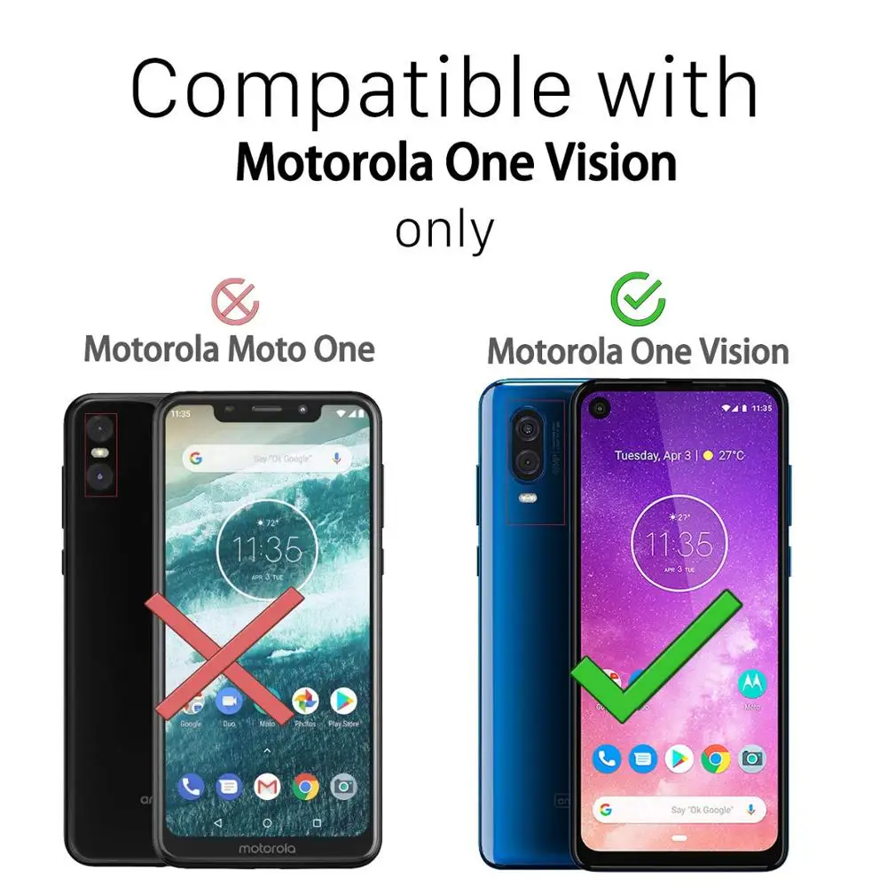 Crystal Soft Case with Airbag For Motorola Moto One Vision 6.3\