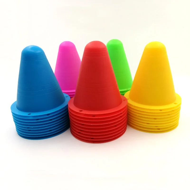 AXSPEED 10PCS Plastic Training Road Marker Cone Pylons for Sakura D3 Axial SCX10 TRX4 1/10 RC Car Tractor Truck Traffic Cones