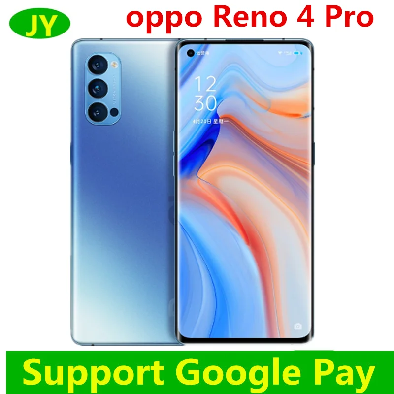 OPPO Reno 4 Pro 5G Mobile Phone 6.5 inch 90Hz OLED Curved Screen Snapdragon 765G face unlock Hyper Boost 3.0 NFC Google Play