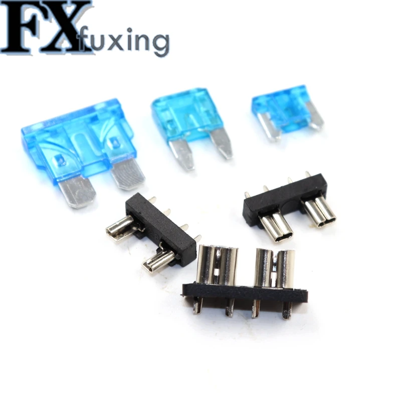 10pcs/Lot Car Fuse Holder PCB Board Medium Mini Blade Auto Automotive Boat 32V For PCB Board Safety Clip Insertion Type Hot New