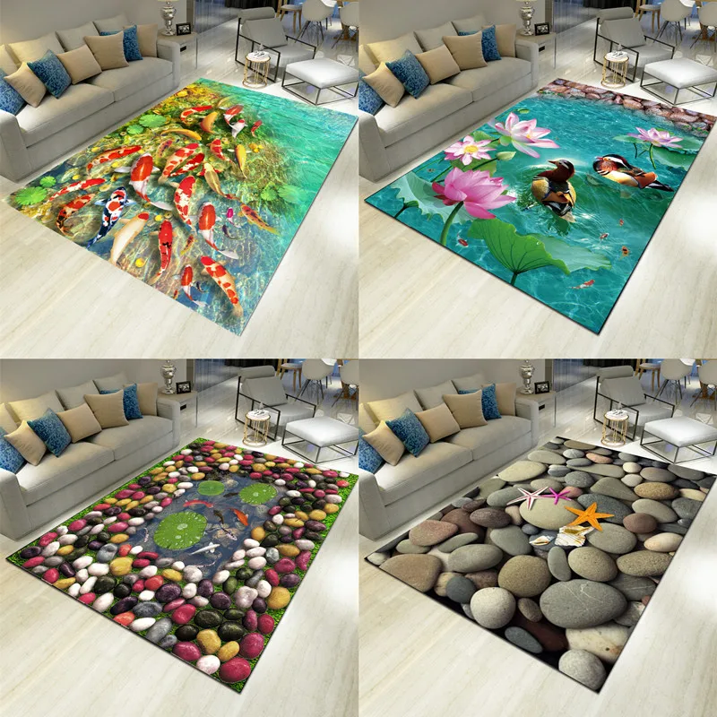 

Creative Doormat Rugs European Type Flowers Living Room Carpet 3D Printing Hallway Carpets Anti-Slip Bathroom Kitchen Floor Mats