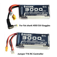 2S 7.4V 3000mah 5C Lipo Battery XT30 DC5.5 for Fat Shark HDO DJI FPV Goggles Jumper T16 RC Controller Radio Transmitter Parts