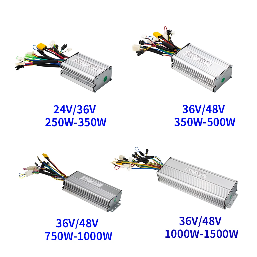 Mosfet KT elétrico bicicleta controlador, acessórios sem escova, 24V, 36V, 48V, 250W, 350W, 500W, 750W, 1000W, 1500W, 6, 9, 13, 18